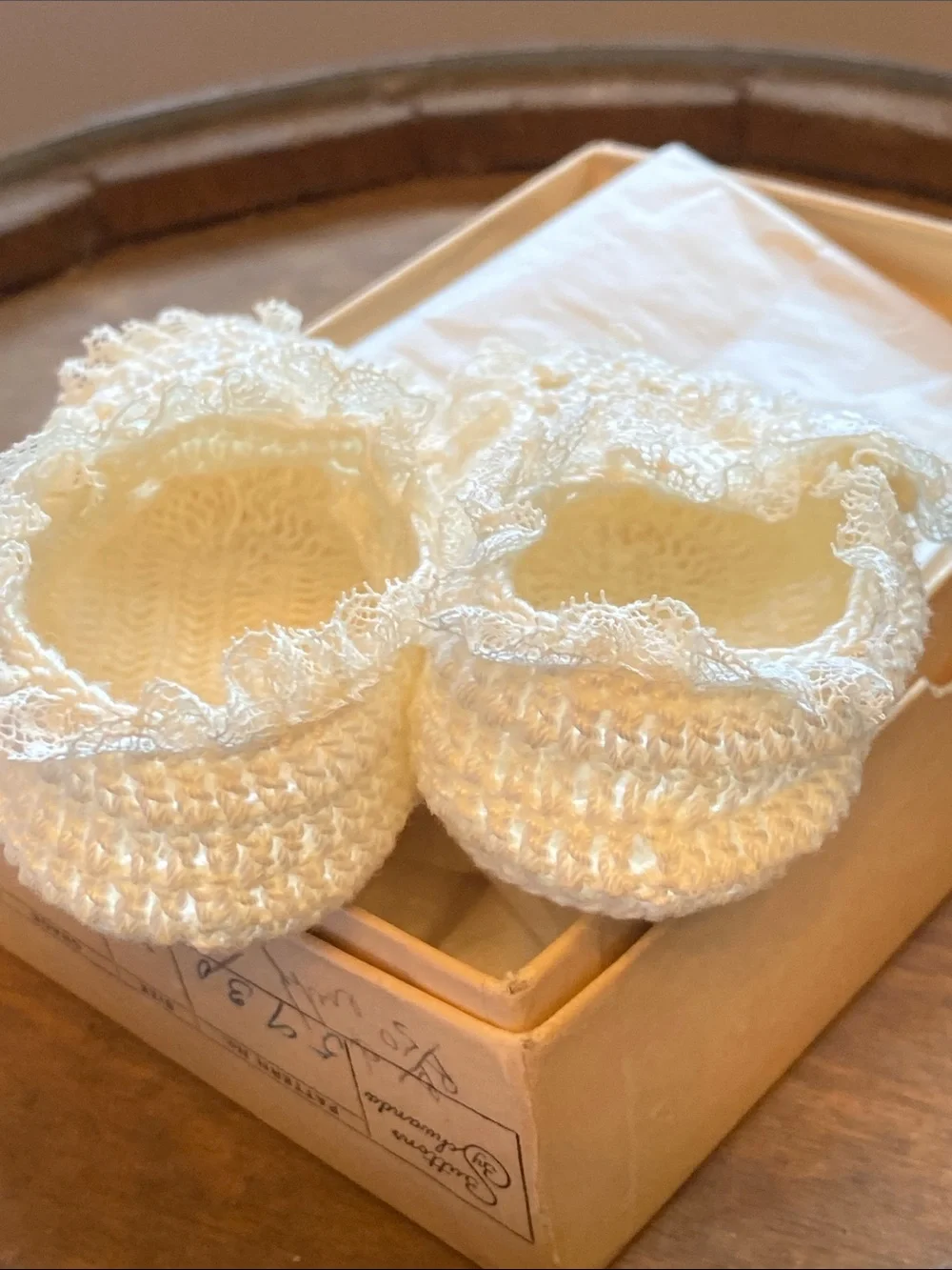 Handmade delicate crochet